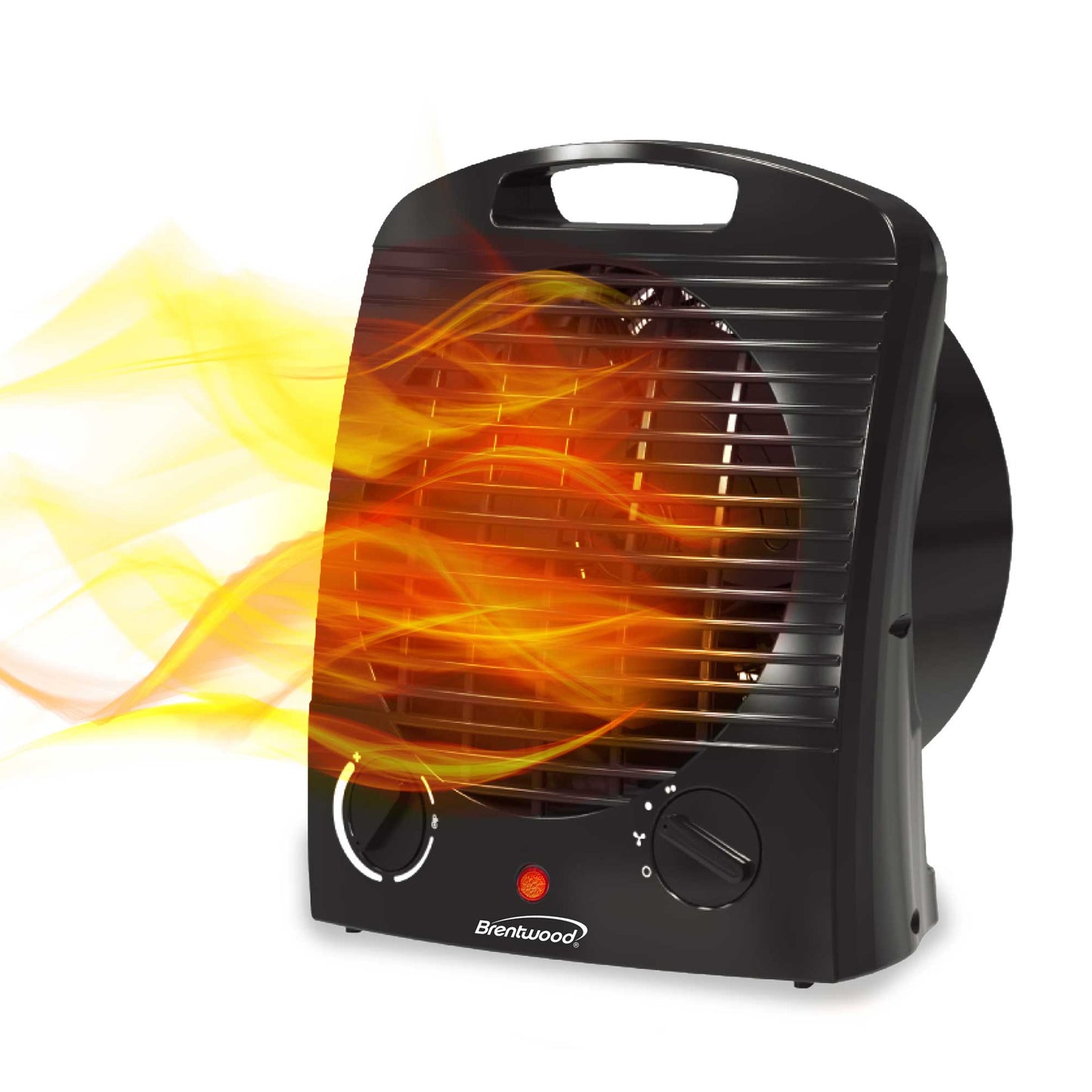 Brentwood 1500-Watt Portable Electric Space Heater & Fan in Black