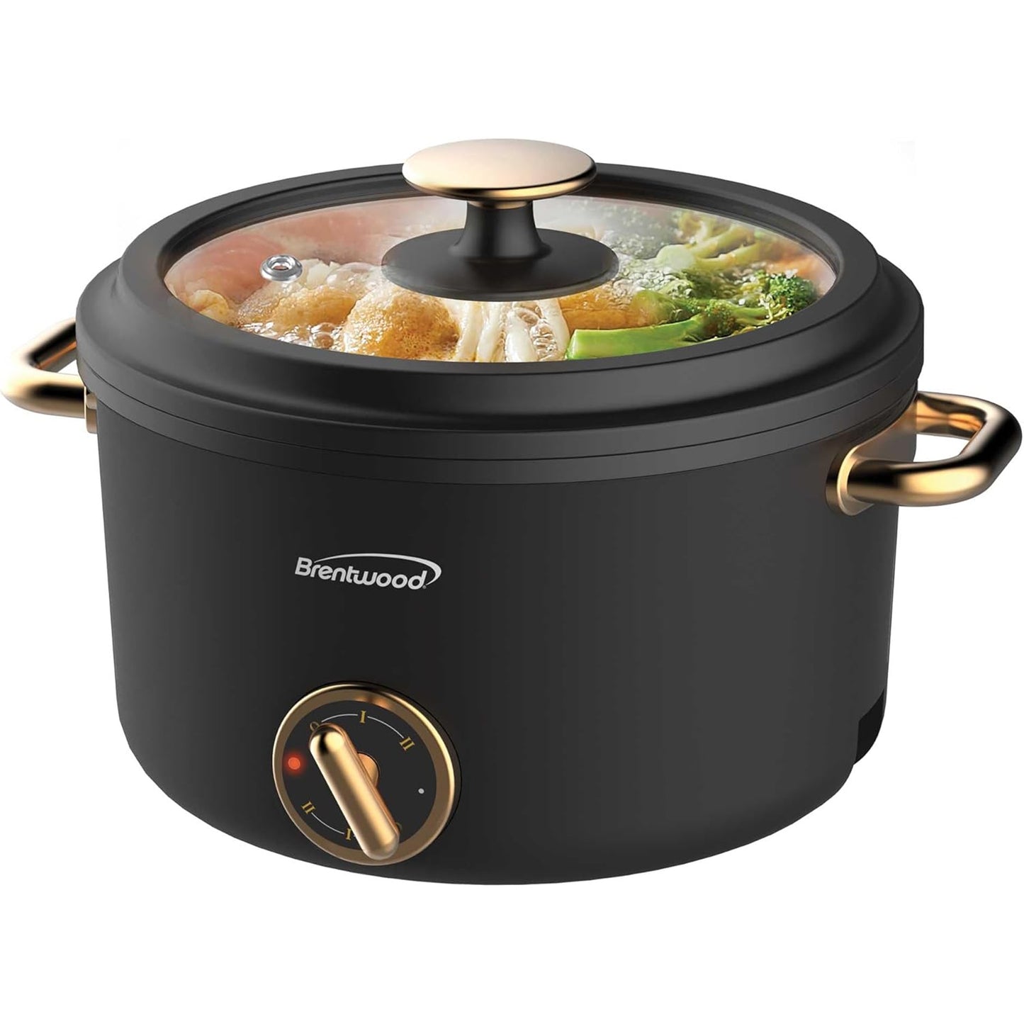 Brentwood 2.5 Liter Multi-Function Electric Hot Pot Cooker in Black