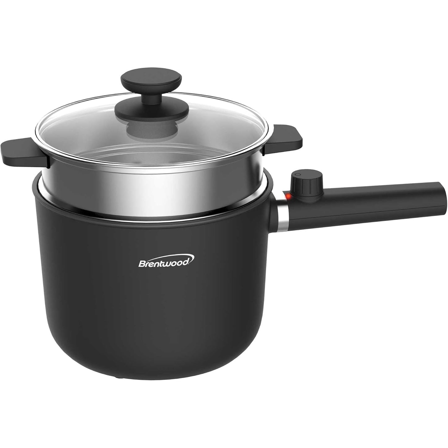 Brentwood 1.5 Liter Multi-Function Electric Hot Pot Cooker in Black w Ceramic No