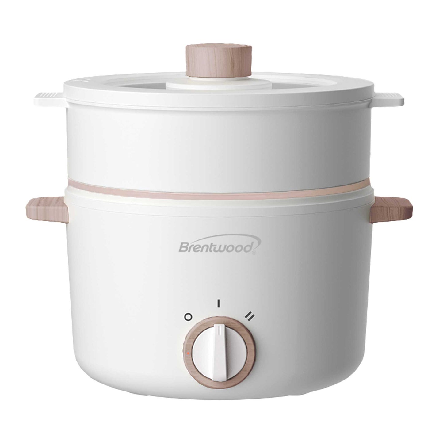 Brentwood 3 Liter Multi-Function Electric Hot Pot Cooker in White