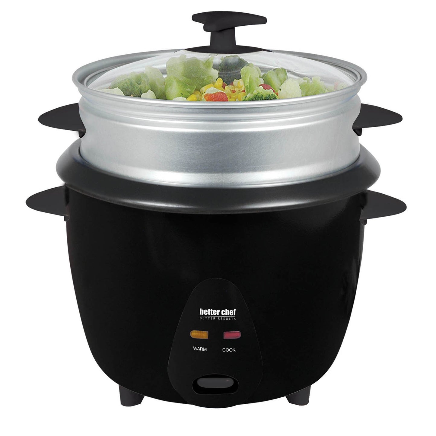 Better Chef 5 Cup Rice Cooker w Food Steamer Attachment