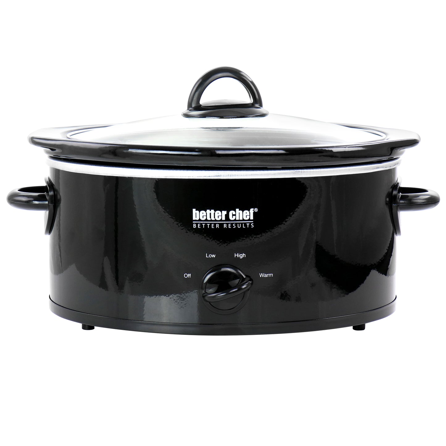 Better Chef 3 Qt Oval Slow Cooker w Removable Stoneware Crock in Black