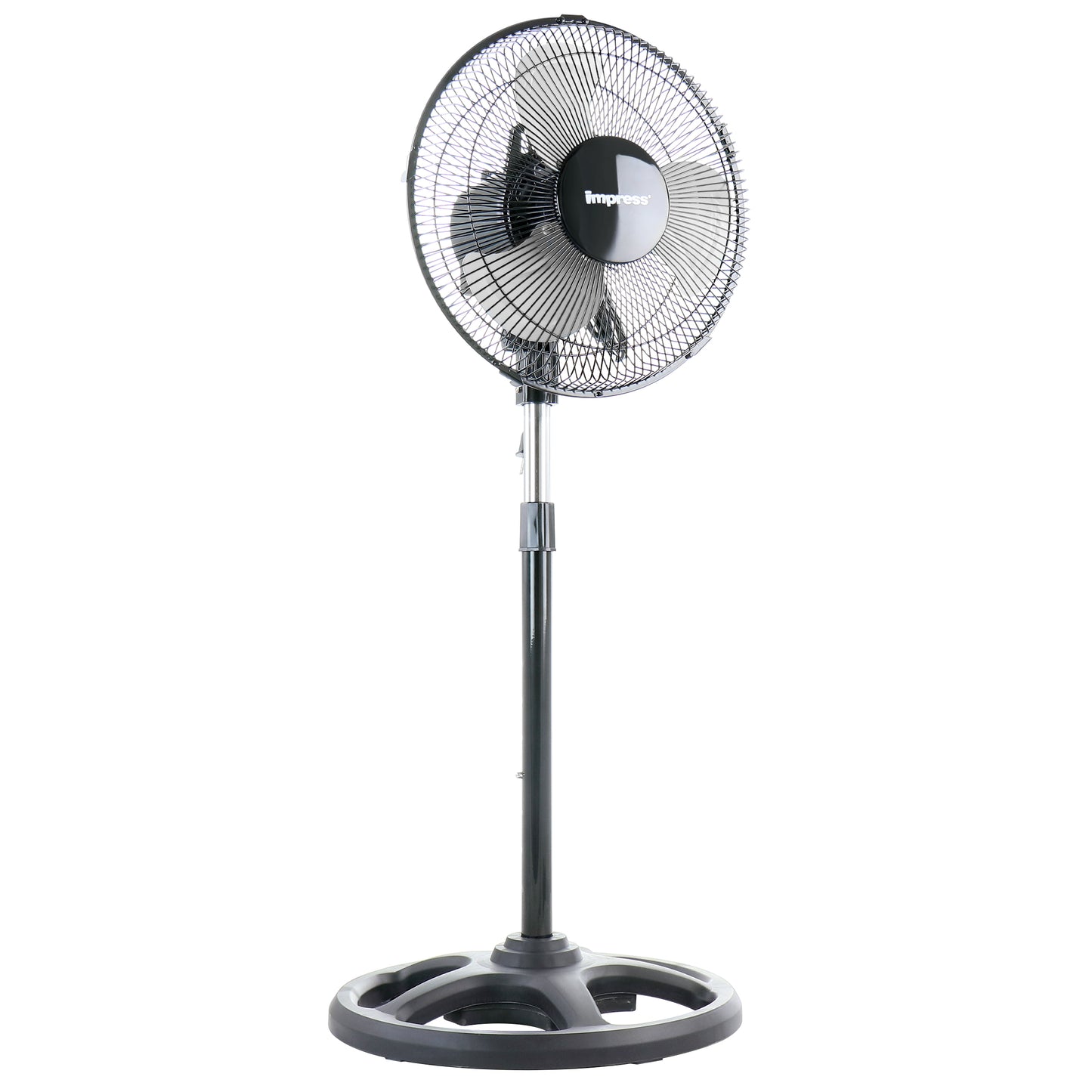 Impress Mighty Mite 10" 3 Speed High Velocity Standing Fan in Black