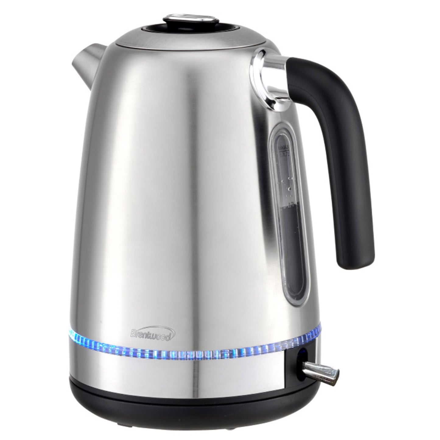 Brentwood 1500 Watt Stainless Steel 1.7 Liter Cordless Electric Kettle in Silve
