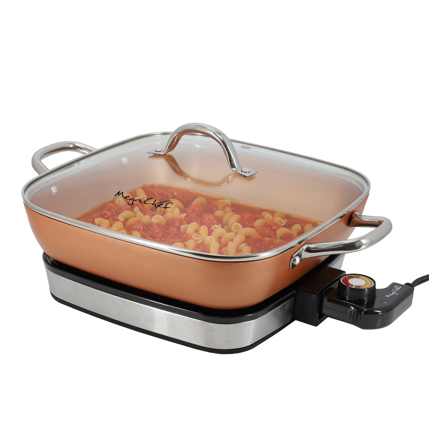 MegaChef 11.81" Electric Fry Pan w Copper Coating