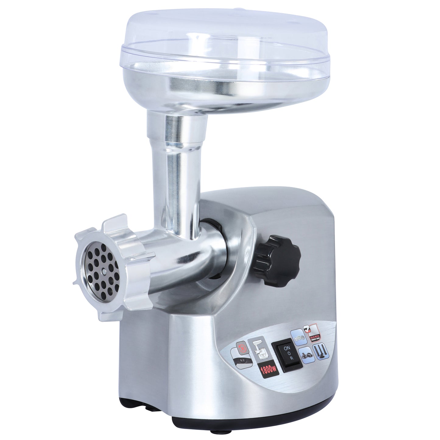 Brentwood 1800W Silver Meat Grinder & Sausage Stuffer w Attachments