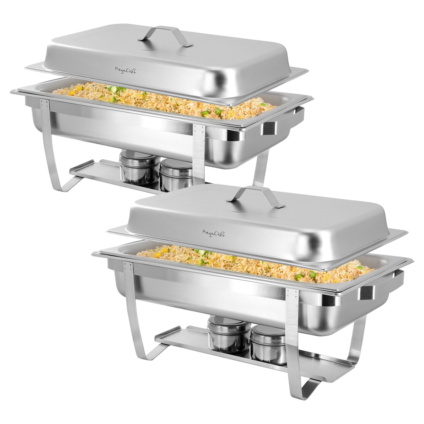 MegaChef 9.5 qt Stackable Stainless Steel Professional Chafing Dish/Food Warmer/