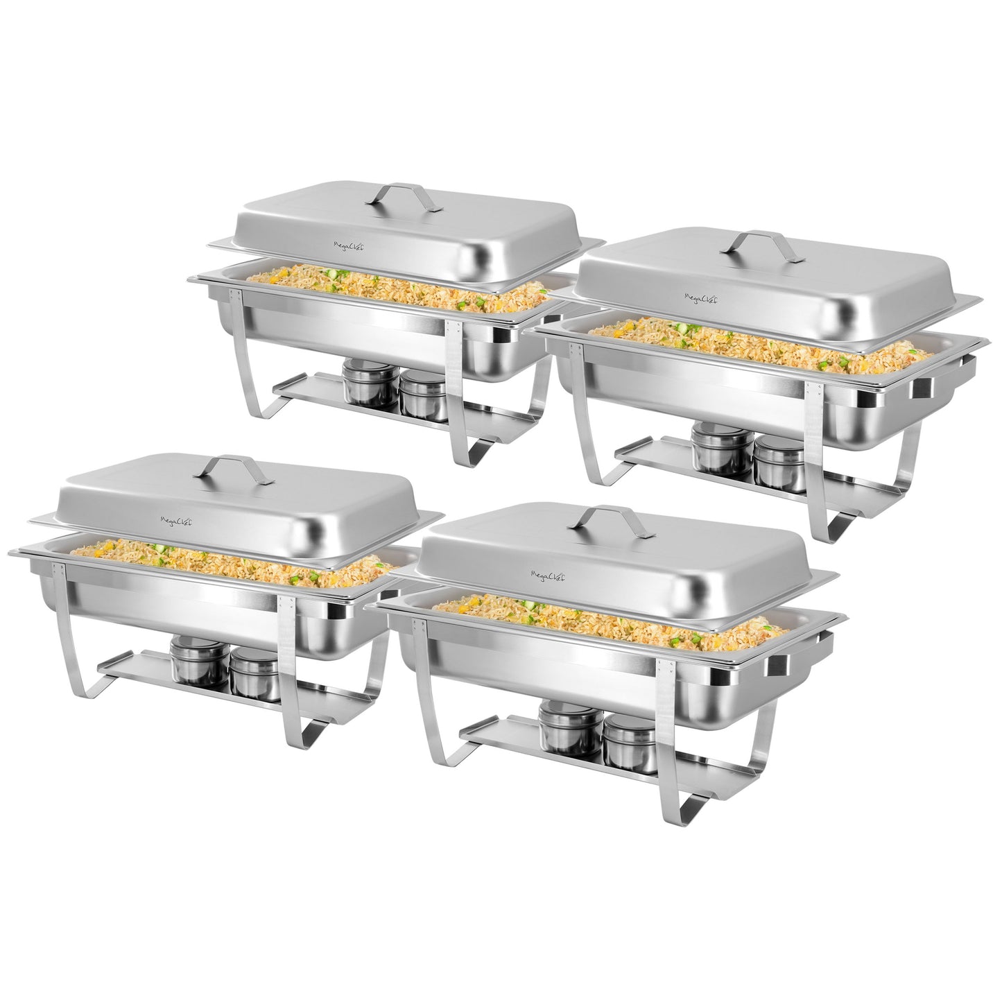 MegaChef 9.5 qt Stackable Stainless Steel Professional Chafing Dish/Food Warmer/