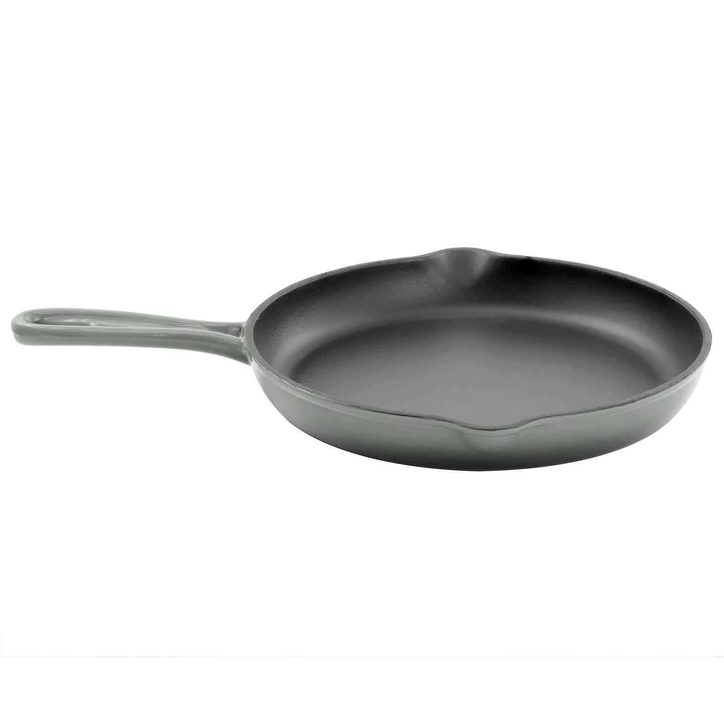 MegaChef Round 10.25" Enameled Cast Iron Skillet in Gradient Gray
