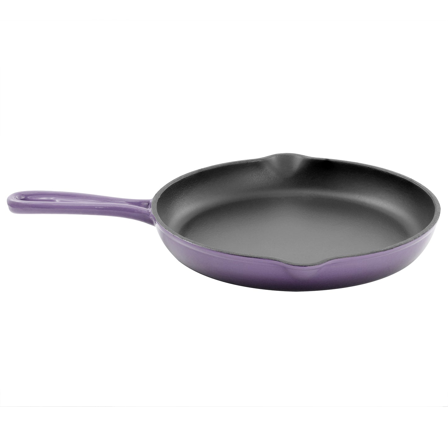 MegaChef Round 10.25" Enameled Cast Iron Skillet in Gradient Purple