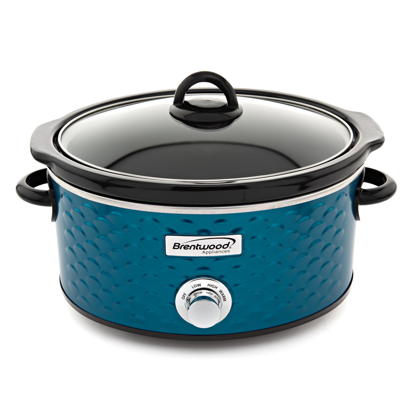 Brentwood Scallop Pattern 4.5 Qt Slow Cooker in Blue