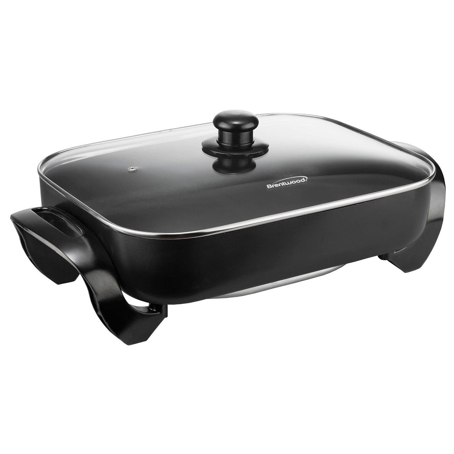 Brentwood 16" Nonstick Electric Skillet w Glass Lid in Black