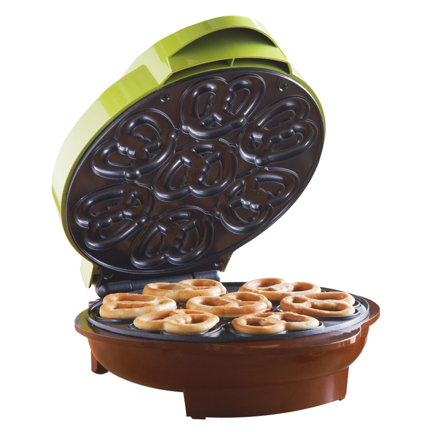 Brentwood 1000W Non-Stick Pretzel Maker Green TS-251 w Overheat Protection
