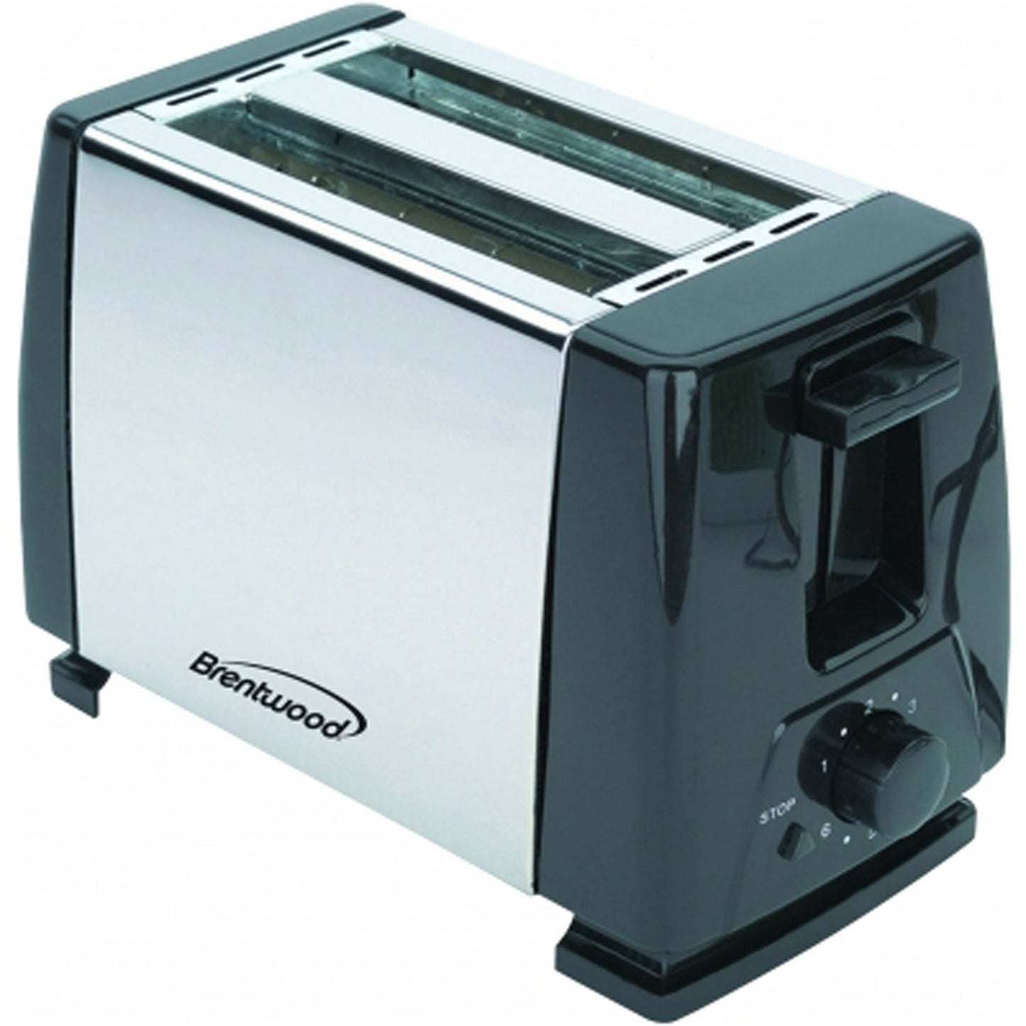 Brentwood 2-Slice Toaster (Stainless Steel & Black)