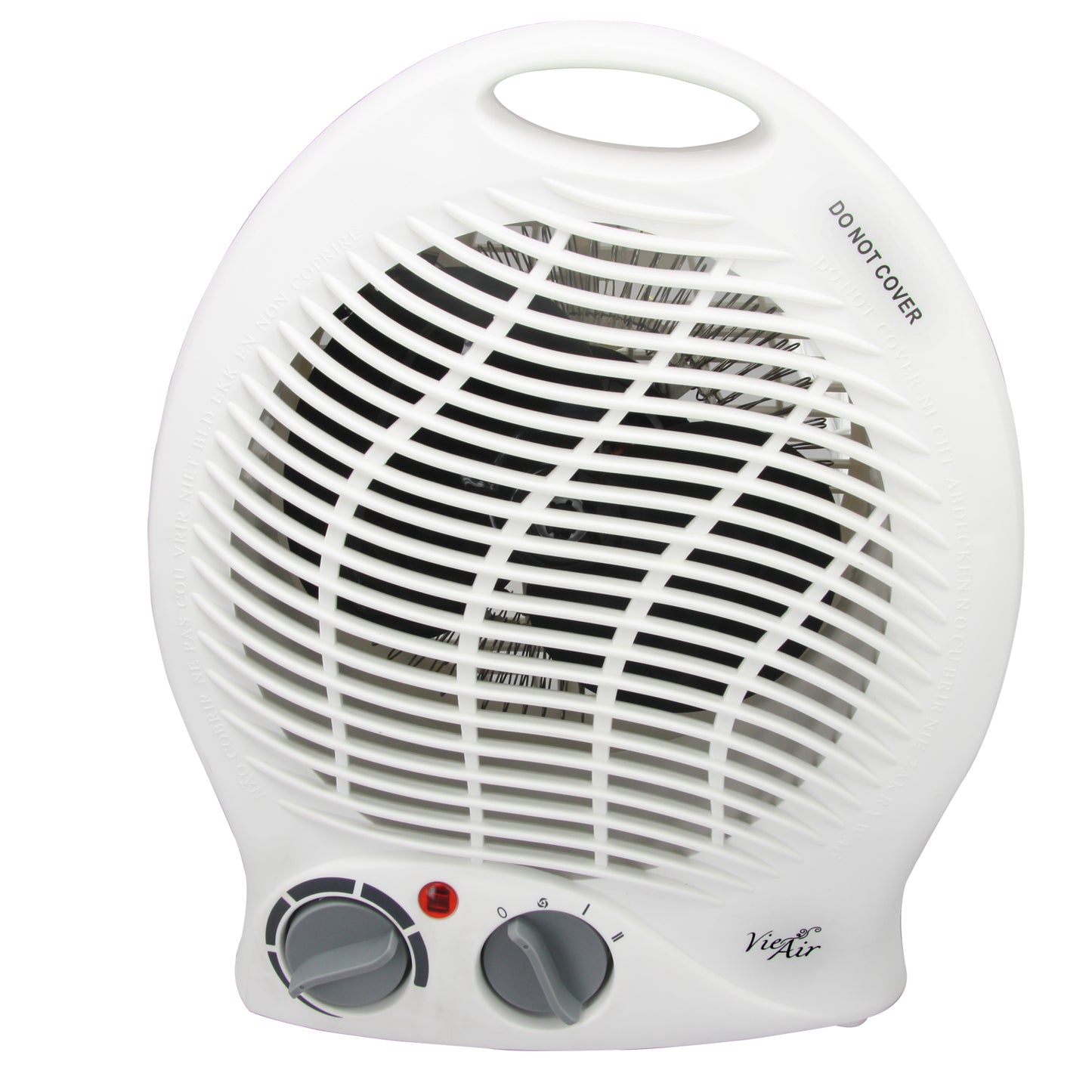 Vie Air 1500W Portable 2-Settings White Home Fan Heater w Adjustable Thermostat