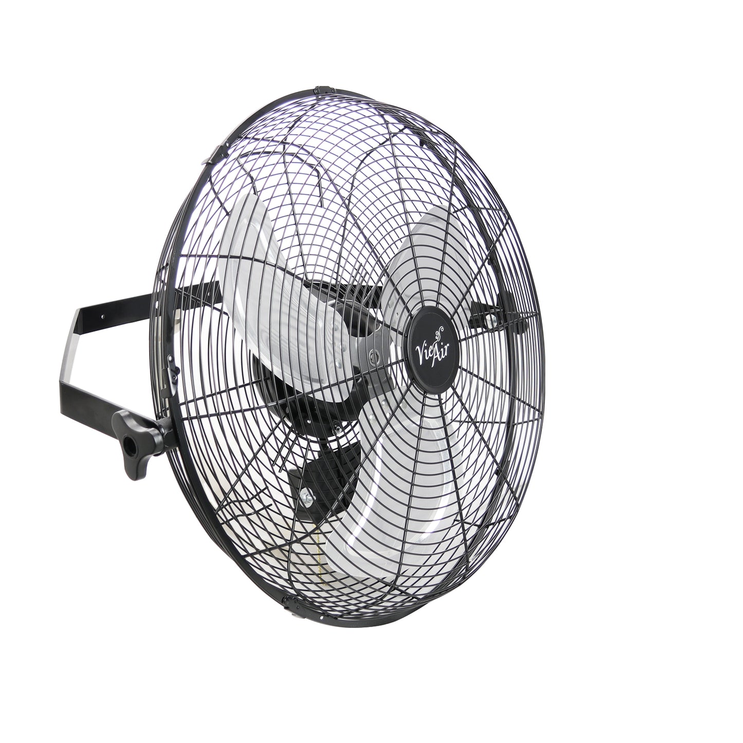 Vie Air Dual Function 18" Wall Mountable Tilting Fan w 3 Speed Motor in Black