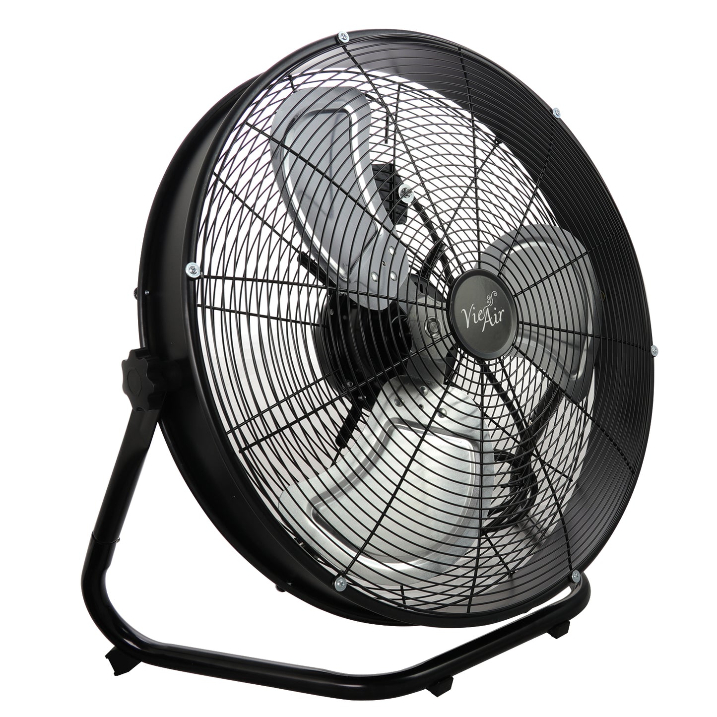 Vie Air 20" 3 Speed Motor Metal Floor Drum Fan in Black