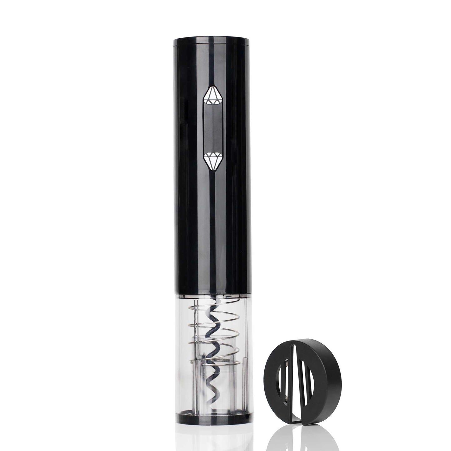 Brentwood Portable Electric Wine Bottle Opener w Foil Cutter in Black