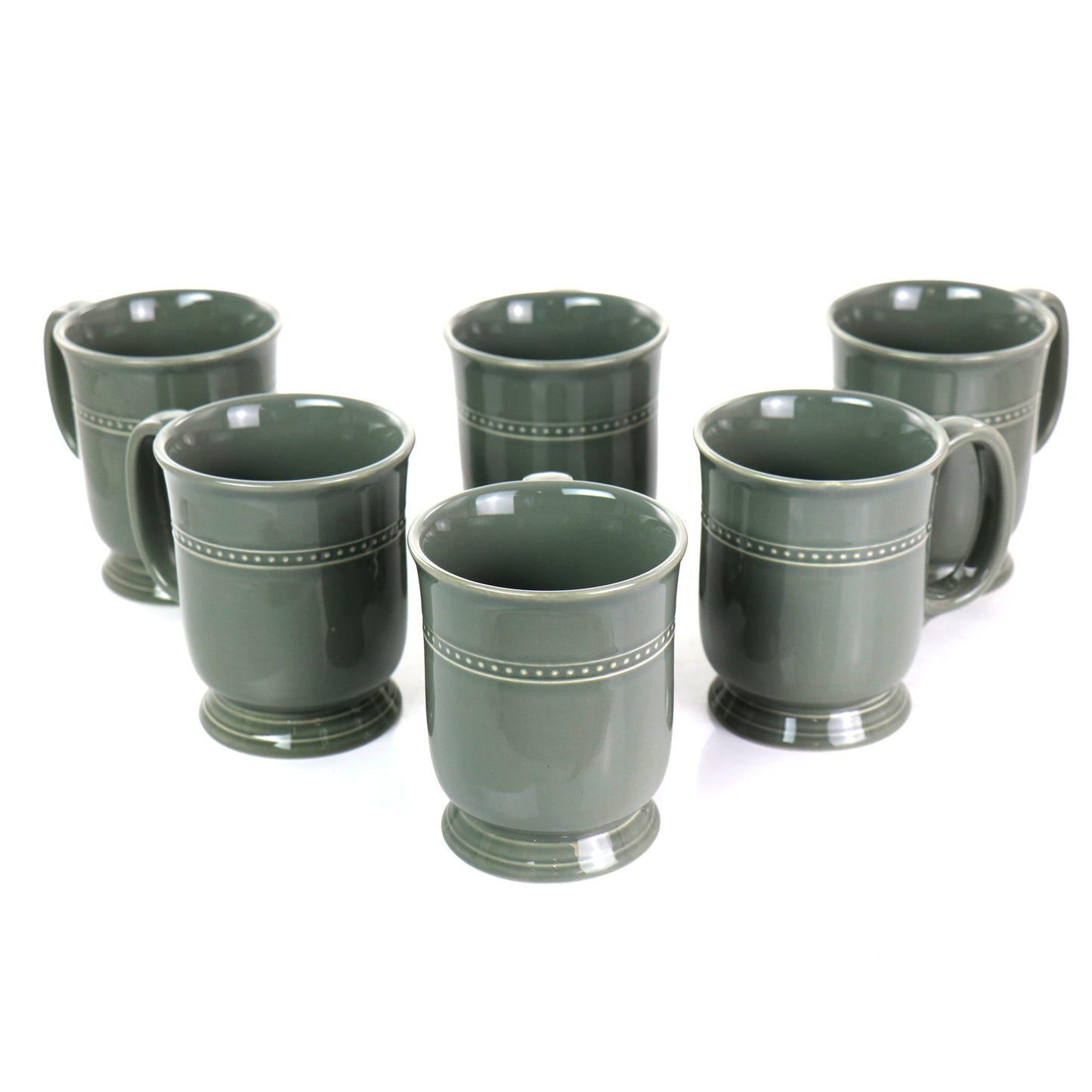 Gibson Elite Barberware 6 Piece 14.6 Ounce Cup Set in Gray