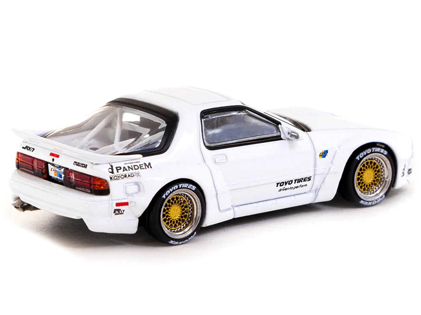 Mazda RX-7 FC3S Pandem White Toyo Tires Road64 Series 1/64 Diecast Model Car Tarmac Works