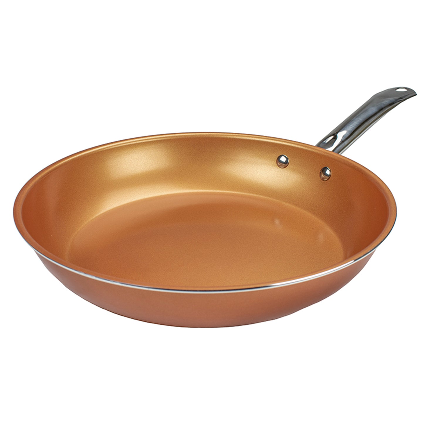 Brentwood Induction Copper 11 Inch Frying Pan with Non-Stick, Ceramic Coating