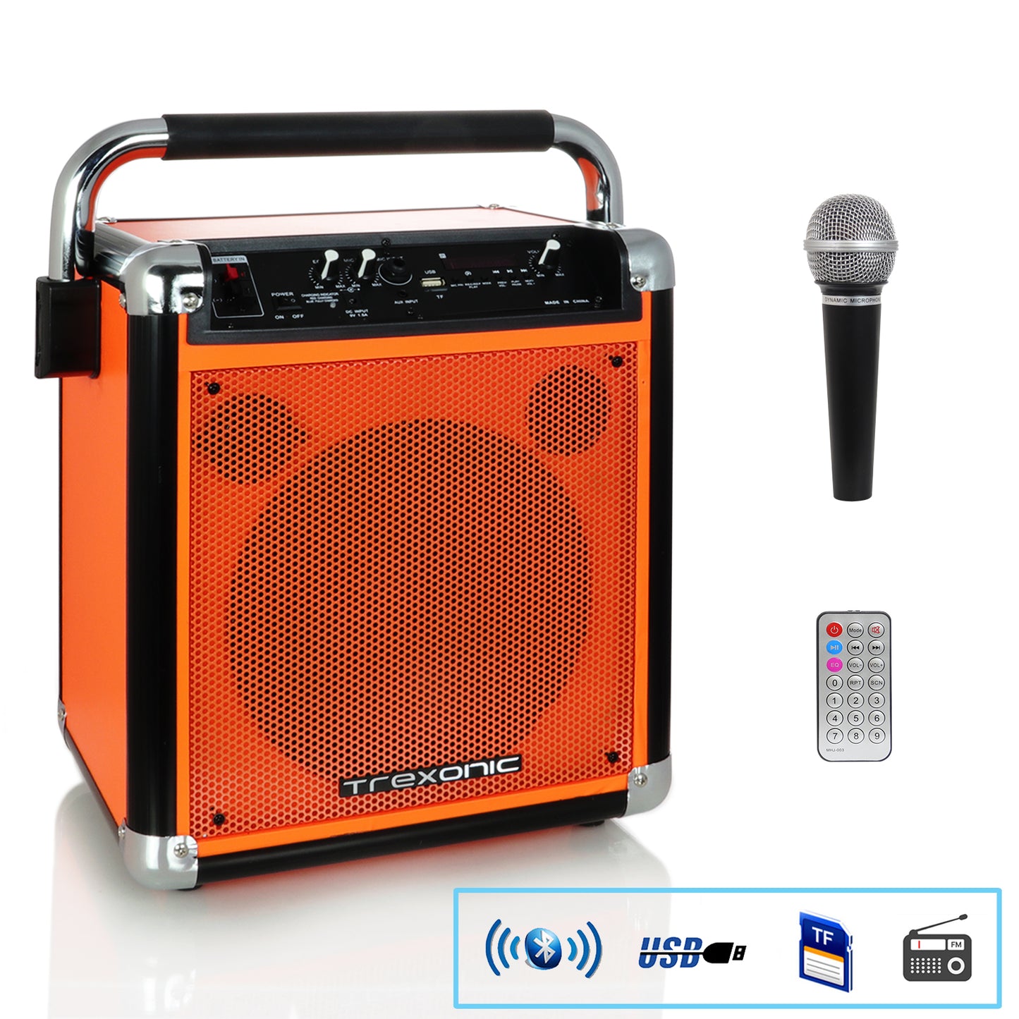 Trexonic Wireless Portable Party Speaker with USB Recording, FM Radio & Micr