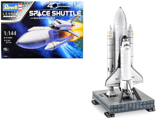 Level 5 Model Kit NASA Space Shuttle 40th Anniversary w Booster Rockets 1/144 S