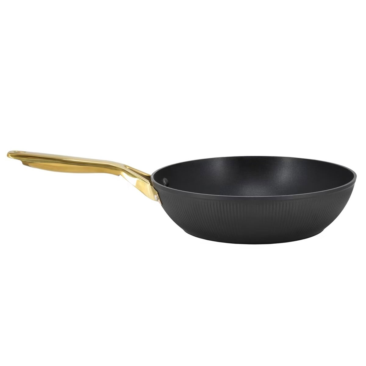 Oster Abbottsford 11" Nonstick Round Aluminum Wok in Black