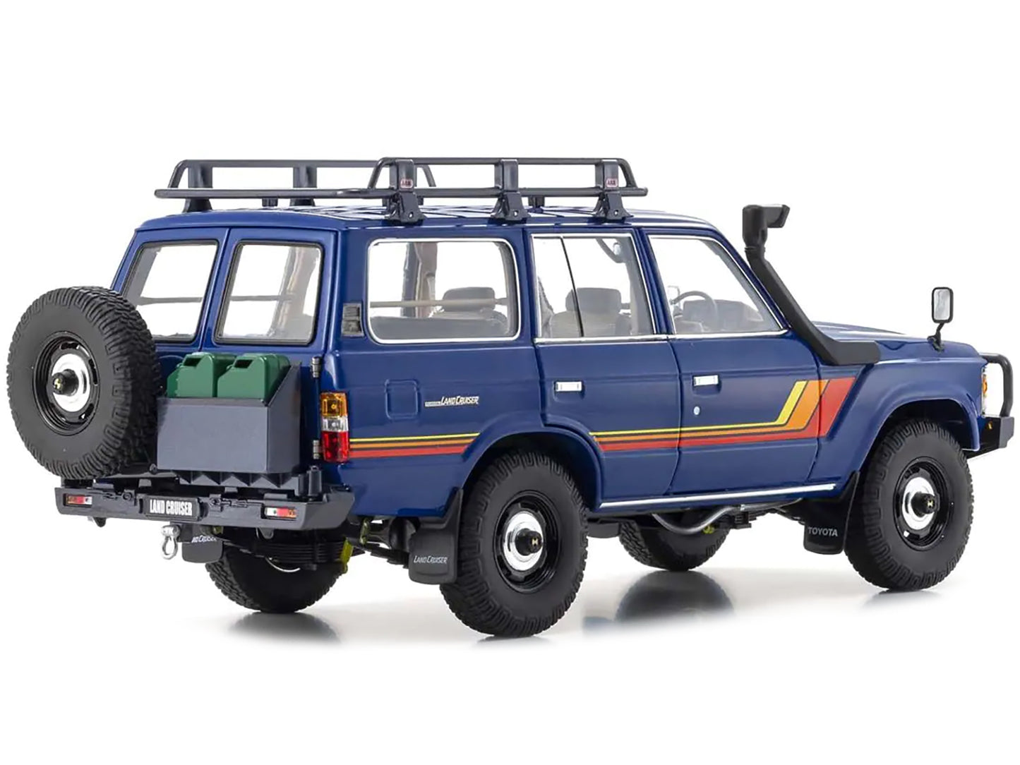 Toyota Land Cruiser 60 RHD Right Hand Drive Blue w Stripes Roof Rack w Accessor