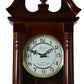Bedford 27.5" Cherry Oak Wood Traditional Wall Clock w Pendulum & Hourly Chimes