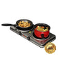 MegaChef Portable 1700W Heavy Duty Dual Size Burner Infrared Cooktop Range