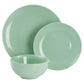 Elama Luna 18 Piece Mint Green Porcelain Dinnerware Set w Service For 6