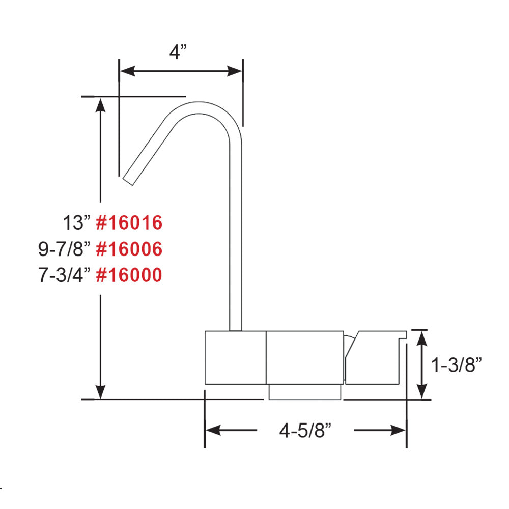Scandvik Geometric Style Fold Down Mixer - 7.75" Height [16000]