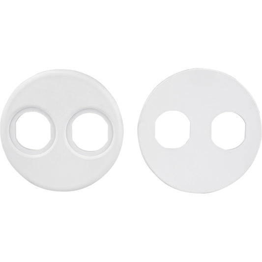 Sea-Dog 4" Gauge Power Socket Adapter Mounting Plate - White [426104-1]