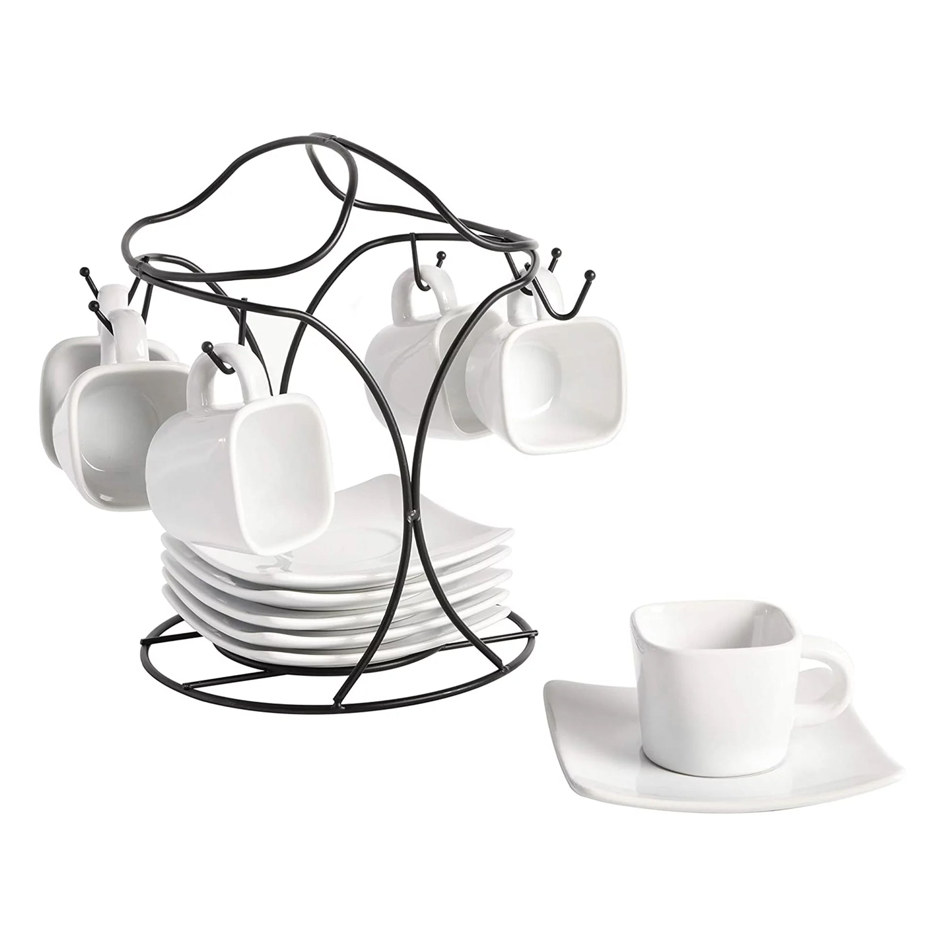 Gibson Elite Gracious Dining 12 Piece 3.25 oz Ceramic Espresso Cup & Saucer Set