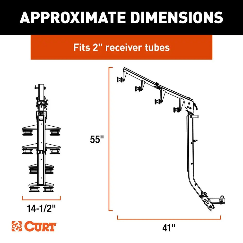 CURT ActiveLink Ultra Series Bike Rack - 4 Bikes Up to 180 lbs [18412]