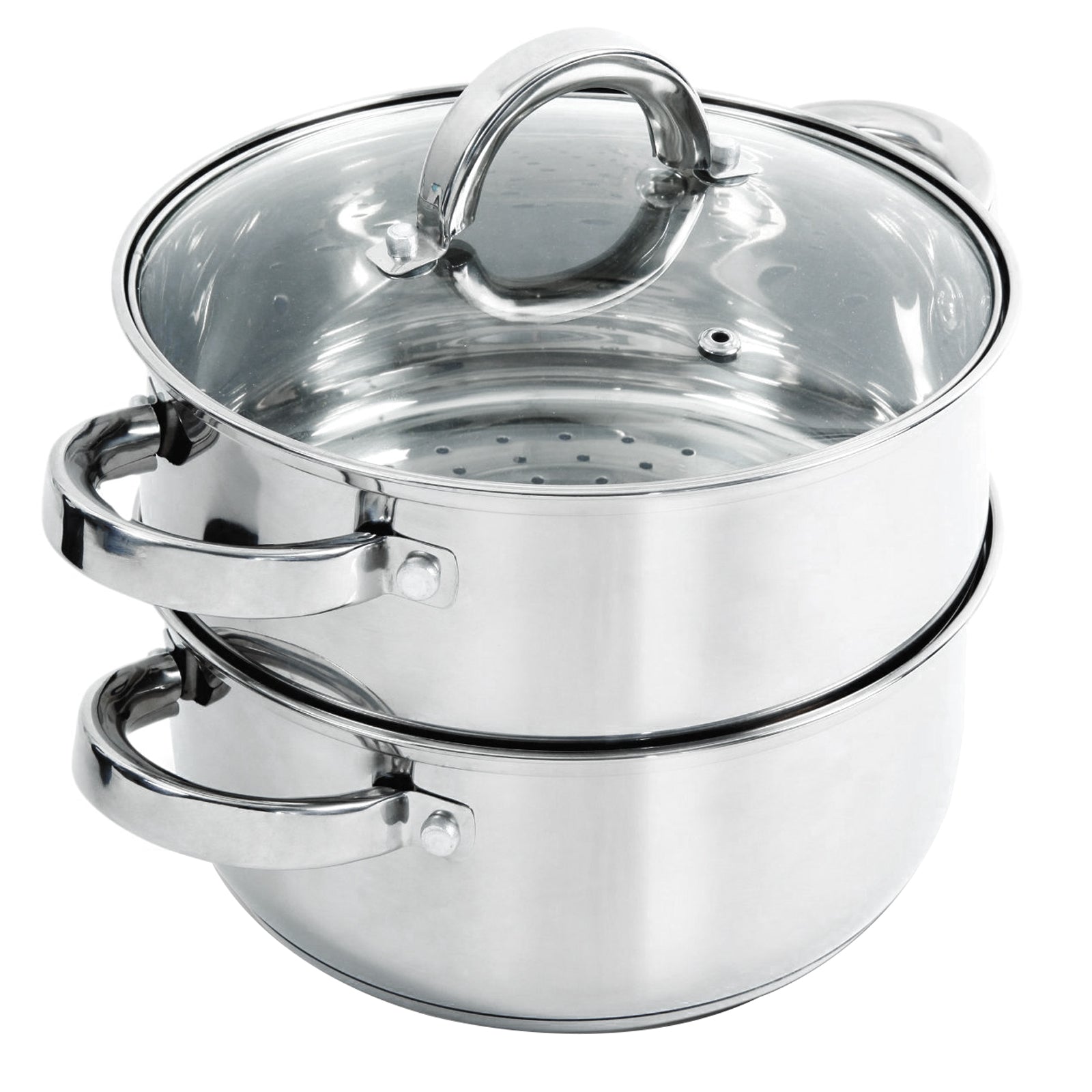 Oster Hali 3-Piece Stainless Steel Steamer Set w Lid