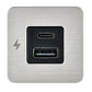 Scanstrut TILE USB-A/USB-C Interior Charging Socket - 12/24V - Stainless Steel Bezel [SC-TILE-11]