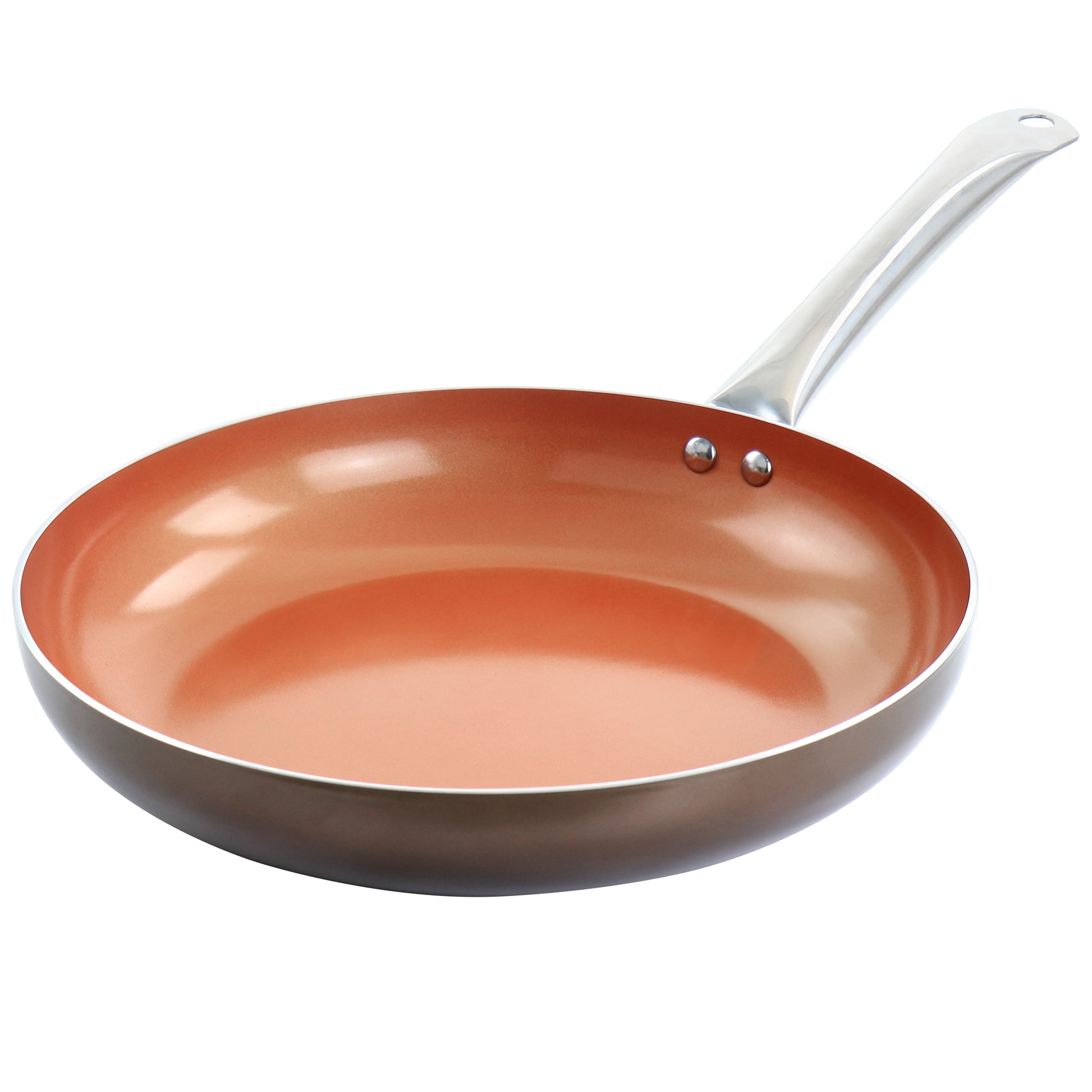 Copper Pan Cooking Excellence 12" Aluminum Nonstick Frying Pan in Copper