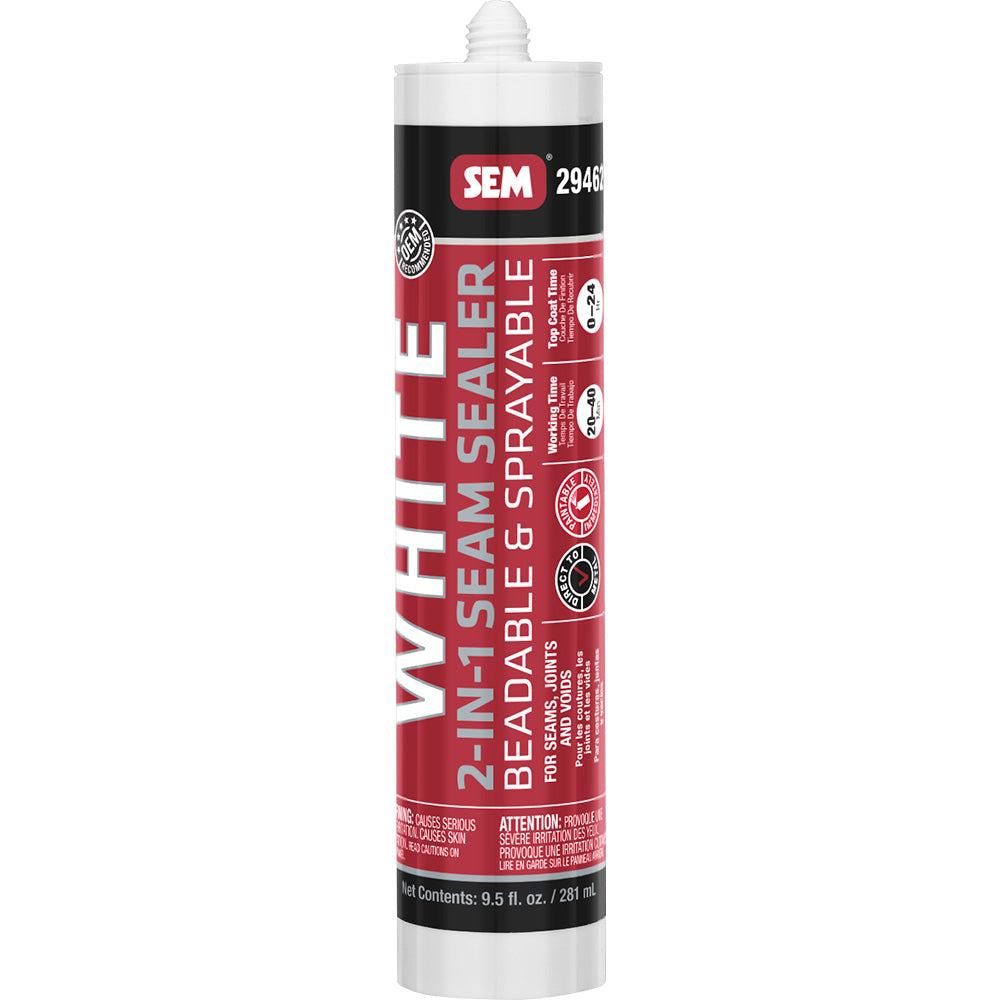 SEM 2-IN-1 Seam Sealer - 9.5oz Tube - White [29462]