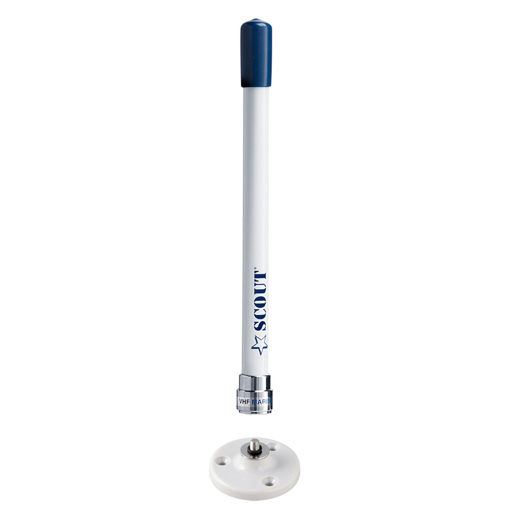 Scout 9" Stubby White VHF Antenna w/Quick Mount Includes 5M RG-58, Mount  Integrated Connector KS-10 [PF AN NVHF00025]