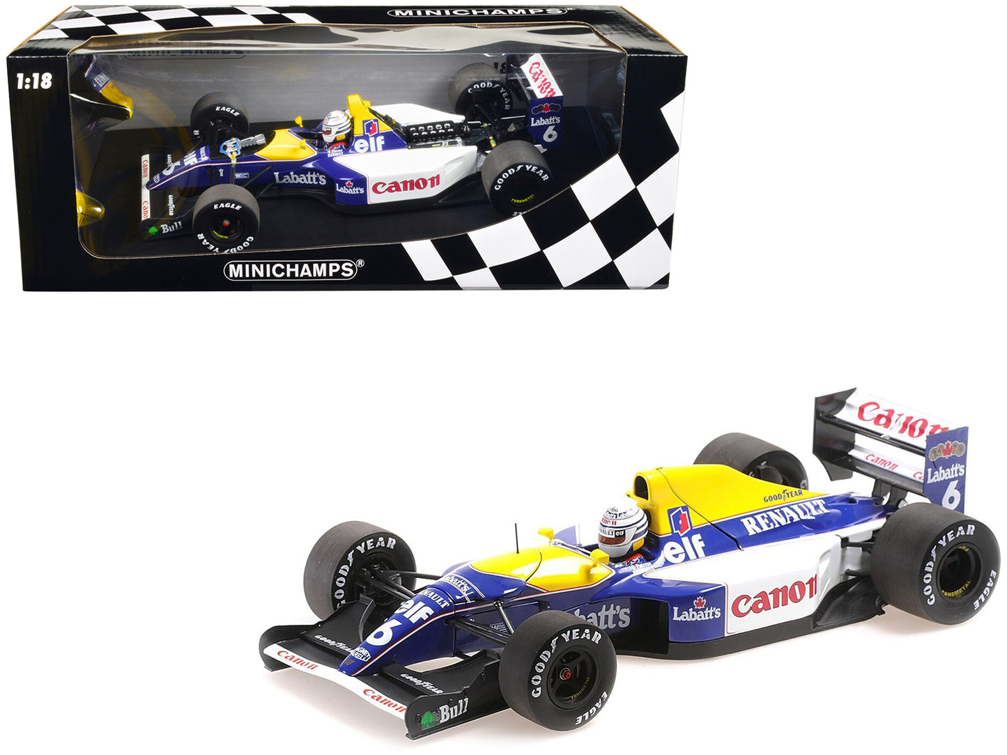 Williams Renault FW14B #6 Riccardo Patrese Canon F1 Formula One World Champions