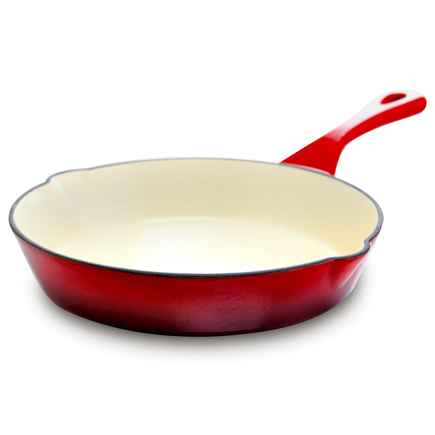 Crock Pot Artisan 8" Round Enameled Cast Iron Skillet in Scarlet Red