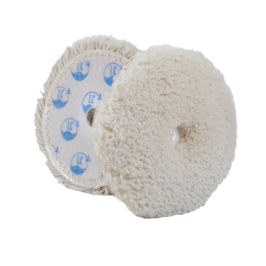 Lake Country Marine Wool Cutting Flat Pad - White - 6" x 1" [ML-600-FLAT-LC]