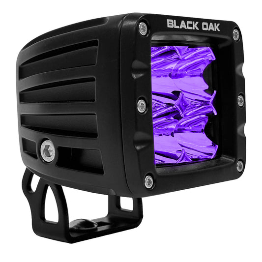 Black Oak 2" Ultraviolet LED Pod Light - Flood Optics - Pro Series 3.0 - 12W [2FUV-POD]
