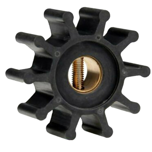 Jabsco Impeller Kit - Neoprene - 10 Blade - 2" Diameter x 7/8" Wide - Slotted Shaft Pin Drive - Brass Insert - 15/32" Shaft Diameter [18653-0001-P]