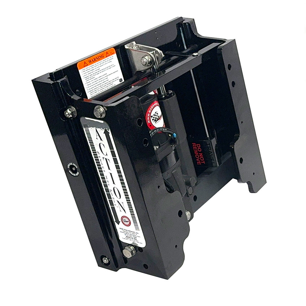 Bob's Machine 6" Setback Action Series Hydraulic Jack Plate - Gloss Black [100-106010P-PCGBLK-NOSPN-NG]
