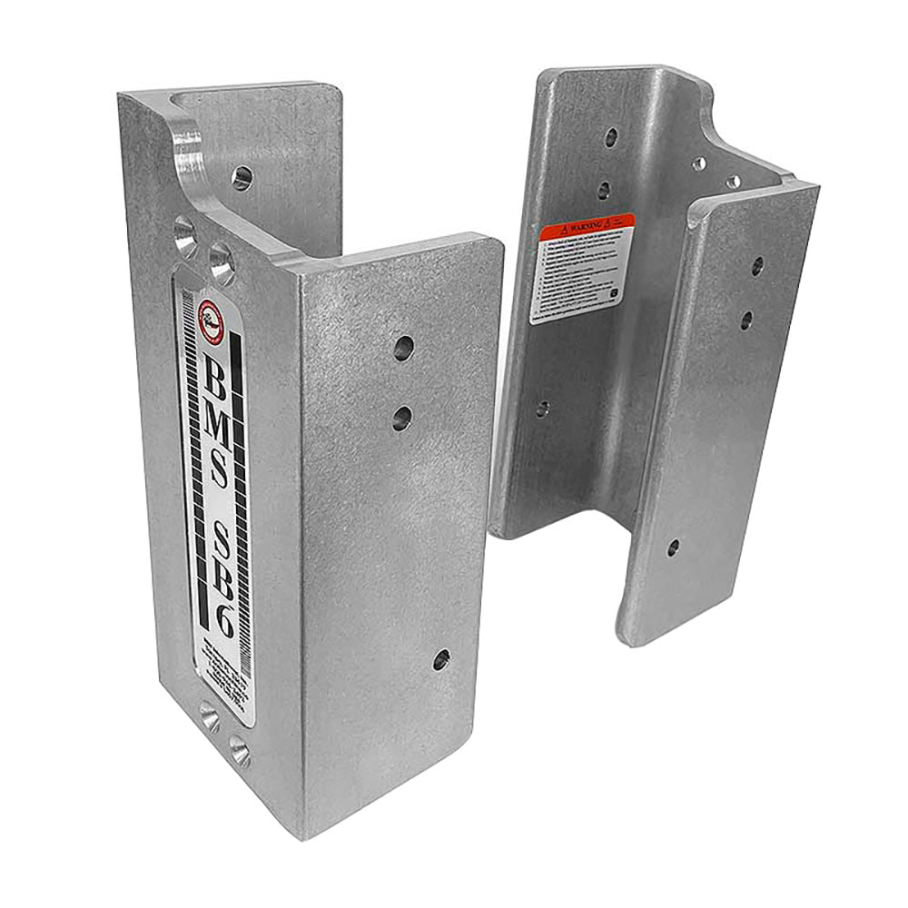 Bob's Machine 6" Fixed Setback Brackets w/1.5" Built-In Lift - Silver [100-406000-NOPC]