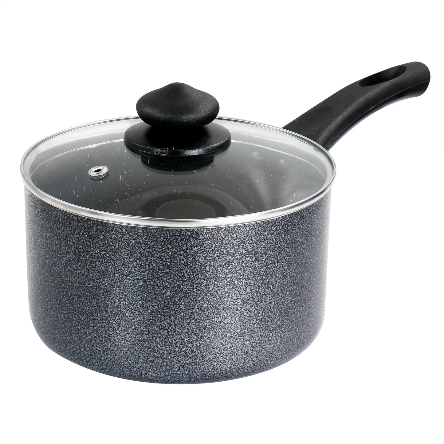 Oster 2.5 qt Pallermo Nonstick Aluminum Saucepan w Lid in Graphite Grey