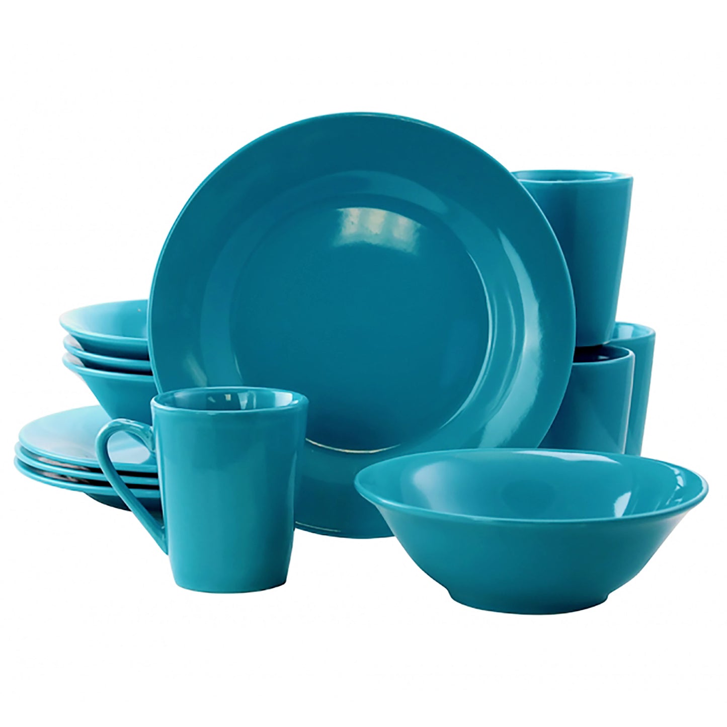 Gibson Home Carlton 12 pc Stoneware Dinnerware Set in Blue